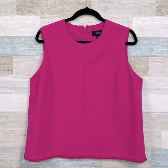 VICTORIA BECKHAM for TARGET Fringe Hem Shell Blouse Pink Womens XL - Picture 1 of 4